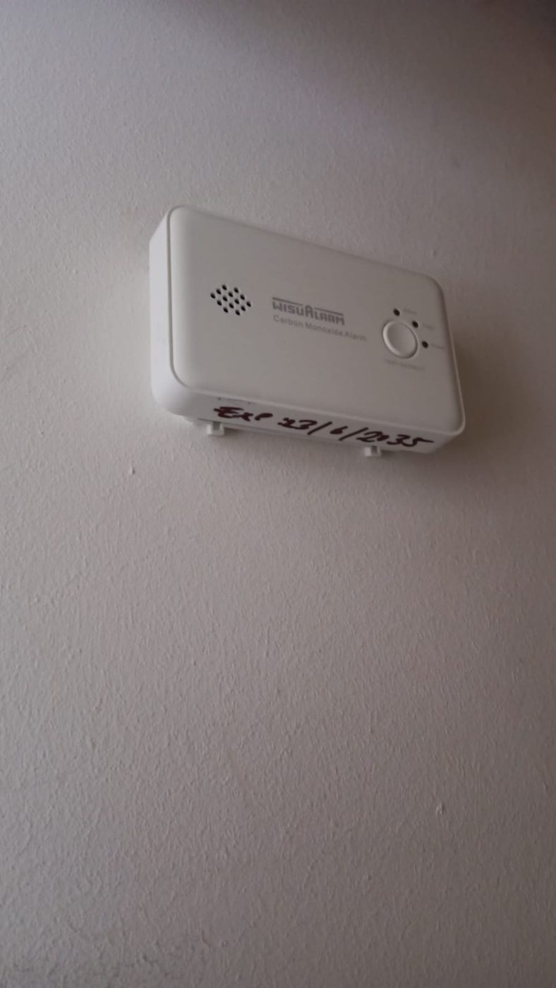 New carbon monoxide alarm fitted during an emergency call-out in Canning Town, East London